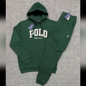 Polo Ralph Lauren Olive Green Hoodie and Sweatpants Set